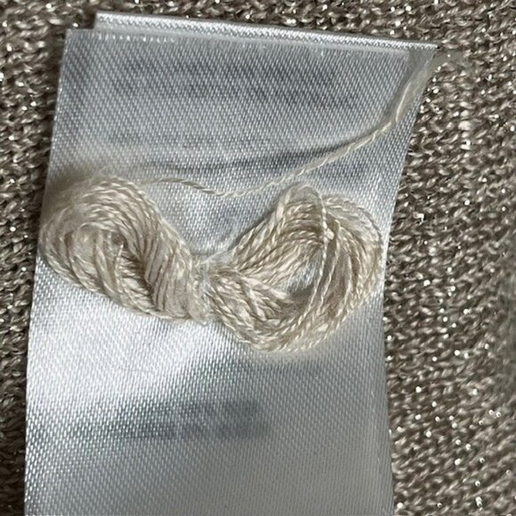 Anthropologie Alicia Shimmer Relaxed Fit Pullover - Gold/Linen - L - Picture 9 of 11